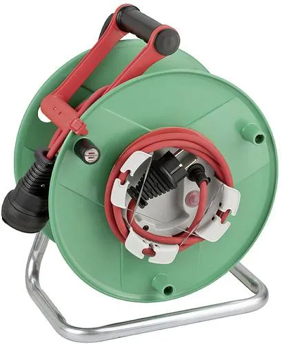 Brennenstuhl Kabeltrommel 38m Rot mit Schutzkontakt-Stecker in grün von brennenstuhl