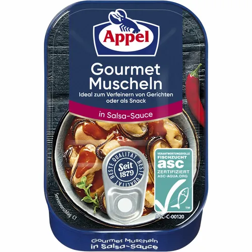 Appel Gourmet Muscheln in pikanter Salsa Sauce zum Verfeinern 100g