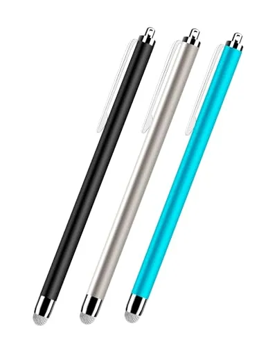 Touchscreen Stift für alle Tablets, Tablet Stift Kompatibel mit Apple iPad/ iPhone/ Android/ Xiaomi/ Lenovo/ Samsung/ Huawei/ Surface, Eingabestifte für Tablets Kompatibel mit Smartphone/Handy 3-Pack
