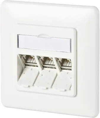 Metz Connect C6Amodul 3 Port 180°M UP-Dose - Sonstige Netzwerkartikel, bestückte modulare Anschlussdose mit 3 Ports, ideal für effiziente Netzwerkverbindungen in Wohn- und Büroräumen.