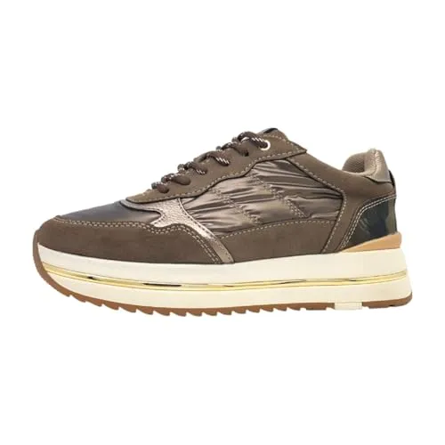 MUSTANG Damen Sneaker Braun, Schuhgröße: EUR 40 - Damen-Sneaker aus Synthetik mit flacher Absatzform, ideal für lässige Outfits und höchsten Tragekomfort.