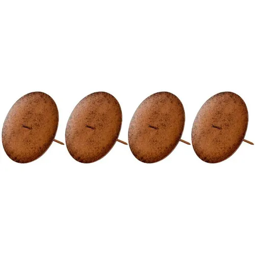 POSIWIO Adventskranz - Kerzenhalter Braun Ø 9 cm im 4er Pack - Metall