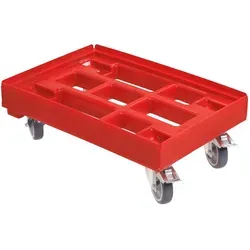 Logiplast Hygiene Transportroller für Kisten 60 x 40 cm mit Bremsen - Robuster Hygienetransportroller für Kisten im Format 600 x 400 mm. Mit 2 Lenkrollen und Feststellbremse für sicheres Handling. Ideal für die einfache Reinigung und platzsparendes Verstauen.