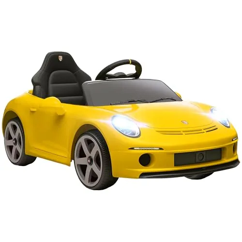 AIYAPLAY Kinder Elektroauto 12V mit Fernbedienung - Elektrofahrzeuge: Lizenziertes RUF GT Sportauto mit Softstart und Federungssystem für sicheres Fahren, ideal für Kinder von 3-5 Jahren.