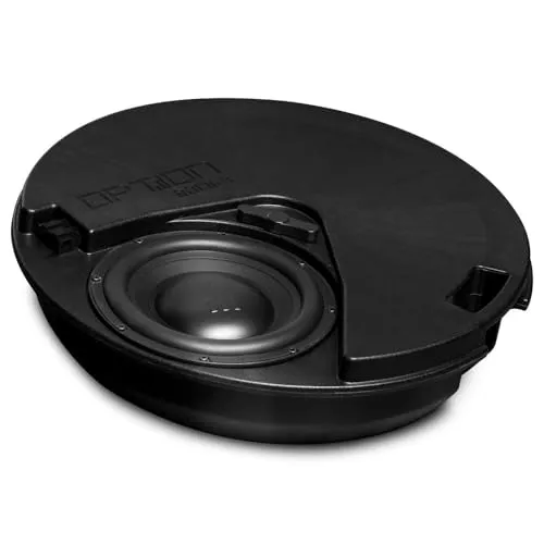 Option Rock-8 D4 Passiver Subwoofer im Reserverad kompatibel mit Beats-Soundsystemen - 20cm, 200 Watt RMS, 2X 4 Ohm (Doppelschwingspule), Bassreflex