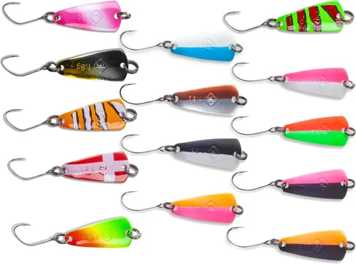 Iron Trout Flathead Spoon 1,8g - Forellenblinker, Sänger Farbe:White Blue