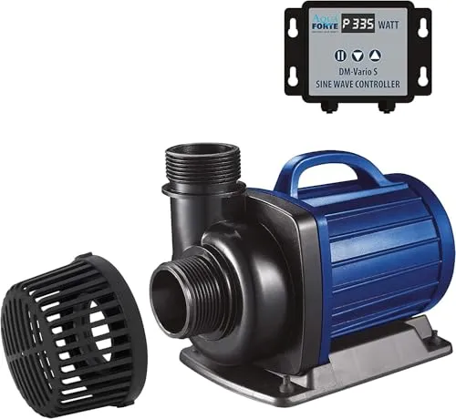 AquaForte Filter-Teichpumpe DM-10.000 Vario S - 34-85W, Durchfluss 6-10 m³/h, regelbar mit externem Controller, energiesparend und automatischer Abschaltung für optimalen Teichbetrieb