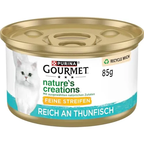 Gourmet Nature's Creation Katzennassfutter in Gelee naturbelassen, Thunfisch, 12er Pack (12 x 85g)