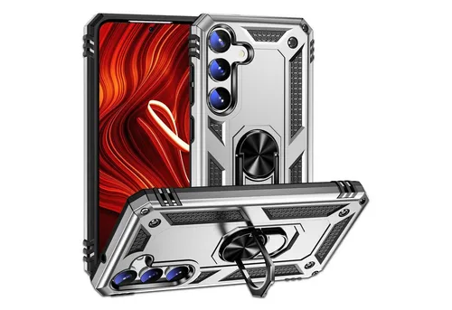 Nalia Smartphone-Hülle Samsung Galaxy S24 Plus, Military Style Hülle mit Ring / Extrem Schützend / Outdoor Panzer Case