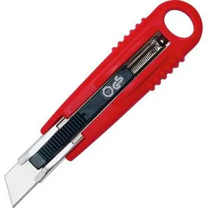 Wedo Cuttermesser 78800, Safety Cutter Standard, Sicherheitsmesser, mit 18mm Trapezklinge