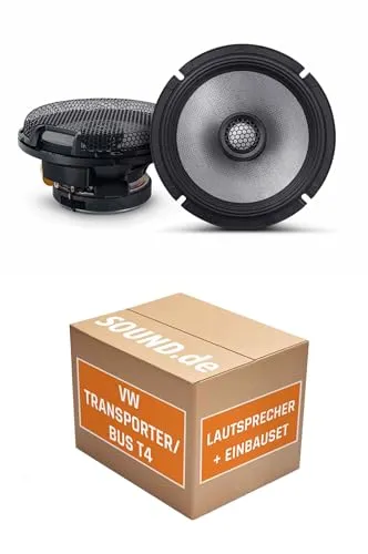 Lautsprecher Boxen Einbaupaket für Alpine R2-S65 kompatibel mit VW T4 + Facelift vorne | Set für Zwei Türen 100W MAX