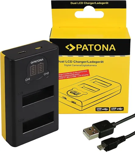 Doppelter USB-C USB Micro Ladegerät PATONA DJI OSMO Action Cam AB1 P01-LI-IO