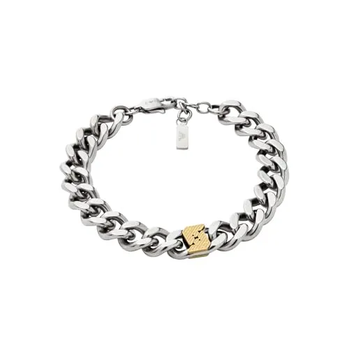 Emporio Armani EGS3186040 Armband aus Edelstahl - Elegantes bicolor Armband aus hochwertigem Edelstahl, ideal für stilbewusste Männer und Frauen, die ihrem Look das gewisse Etwas verleihen möchten.