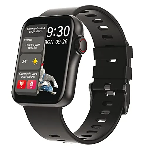 Smarty2.0 Unisex Smartwatch in der Farbe schwarz mit Silikonarmband, Gehäuselänge: 45mm, SW022A