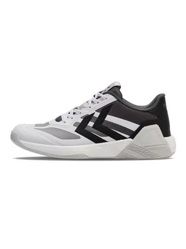 hummel Algiz IV Hallen-Indoorschuhe für Herren - Badmintonschuhe für Herren mit atmungsaktivem Mesh-Obermaterial und optimaler Dämpfung durch EVA-Zwischensohle. Ideal für schnelle Bewegungen auf dem Court.