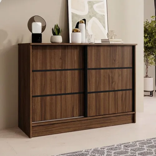 BEAUTYSOFA Kommode MIRELA 100 cm in Warmia Walnuss