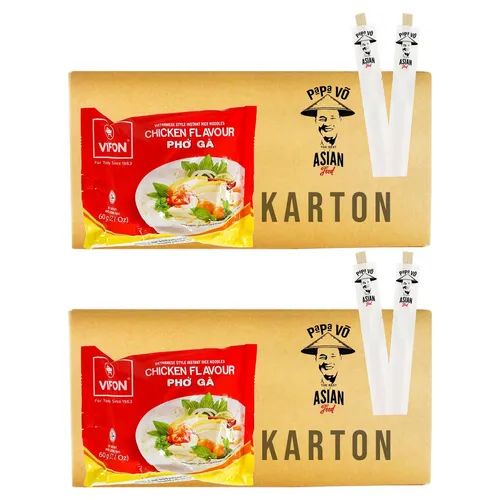 2Kartons(60x60g) Vifon Pho Ga Instant Reisnudeln Huhngeschmack Reisnudelsuppe