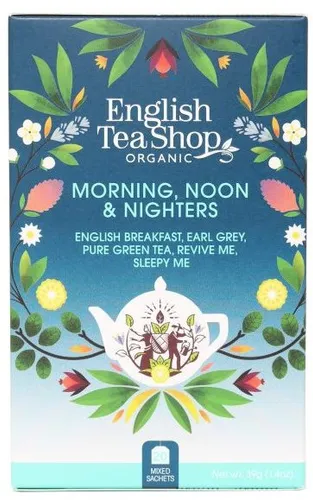 English Tea Shop Tee-Mix Morgen-, Mittags- und Abendtee 40 g, 20 Beutel Bio ETS20, 20 Stück