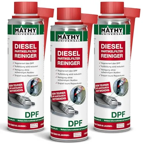 MATHY-DPF Partikelfilter Reiniger Diesel (3 x 300 ml) - hochwirksamer DPF Reiniger - Diesel Systemreiniger für Dieselmotoren - Diesel Additiv