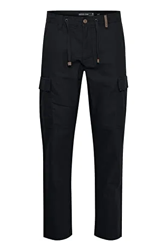 Indicode IDMosat Herren Cargohose aus Leinenmix Lange Hose, Größe:L, Farbe:Black (999)