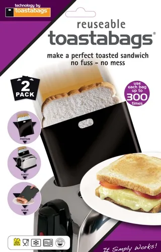 Toastbrotbeutel, Doppelpack, spülmaschinenfest und wiederverwendbar