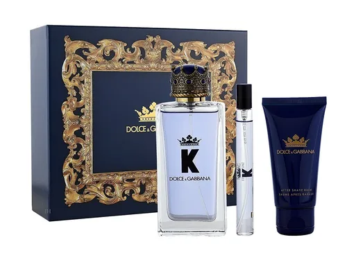 Dolce & Gabbana K Eau de Toilette Geschenkset 100ml & 50ml After Shave Balm - Herren Geschenkset mit 100ml K Eau de Toilette, 50ml After Shave Balm und 10ml EDT - für einen frischen und eleganten Auftritt.
