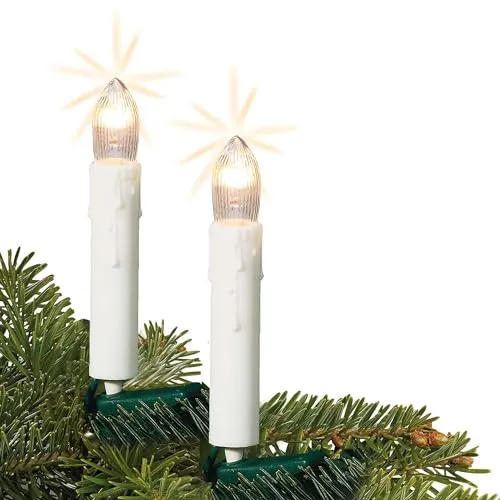 hellum Lichterkette Christbaumkerzen 20 Lichter weiß