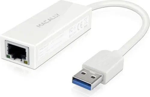 Macally U3GBA USB-A zu Ethernet Adapter - Wei