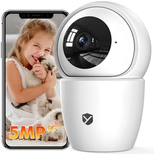 YESKANO 3K Innenkamera, WLAN, 2,4 G/5G, 360 °, PTZ