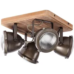 Brilliant Spot 4er Carmen Wood Burned Steel von Brilliant