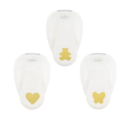 Vaessen Creative - Motivstanzer Set - Stanzer Bärchen, Herz, Schmetterling - 3 Stück Scrapbook Zubehör - zum Basteln mit Tonkarton und Papier bis 220 g, Grußkarten und Scrapbook Papier
