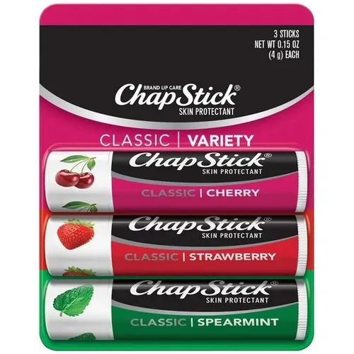 Ge ChapStick Lippenpflege Set: Kirsche, Erdbeere, Minze, 3 Stifte