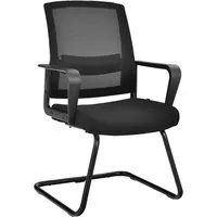 Bürostuhl mit Lordosenstütze - Bürostuhl mit gepolsterter Sitzfläche und Armlehnen, ideal für Konferenzen und Schreibtische, bietet maximalen Komfort und Unterstützung für bis zu 136 kg.