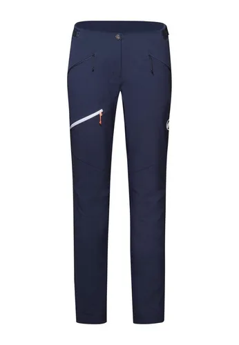 Mammut Taiss Softshell Pants Women marine (5118) 46 short - Damen Kletterhosen, atmungsaktiv und wasserabweisend, ideal für Bergsteigen und Klettern, mit perfektem Sitz dank verstellbarem Taillenbund.