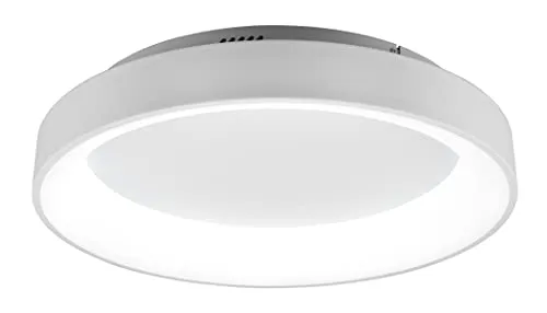 Trio Leuchten LED Deckenleuchte Girona 671290131 - Moderne LED Deckenleuchte in Weiß matt mit 48 Watt, dimmbar und inklusive Fernbedienung für stufenlose Helligkeits- und Lichtfarbanpassung. Ideal für stimmungsvolle Beleuchtung in jedem Raum.