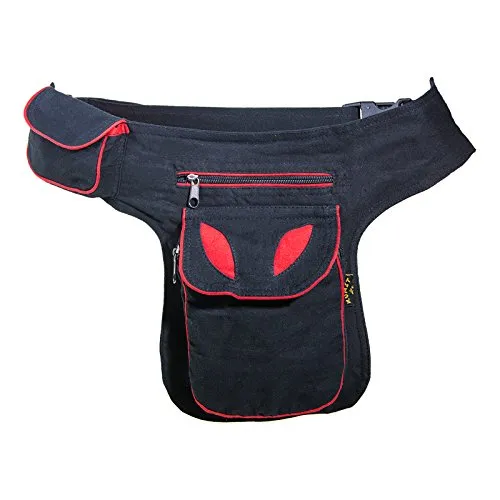 Kunst und Magie Goa Schulter-Bauchtasche in rot von Kunst und Magie