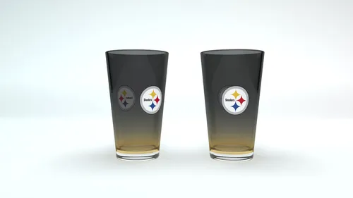 NFL Pittsburgh Steelers 2er Pint Glas Gläser Set Bier Bierglas 475ml teamfarben