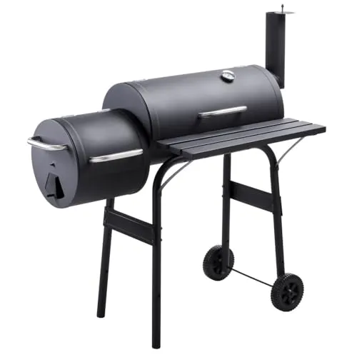 Produktbild Smoker BBQ mit 2 Grillzonen und Thermometer