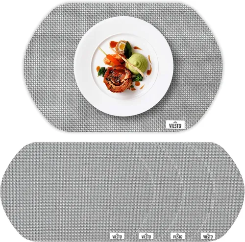 VILSTO Tischsets Abwaschbar, Teller Untersetzer, rutschfest, 43 x 28 cm