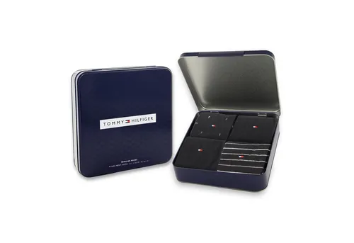 TH MEN SOCK 4P TIN GIFTBOX - Herrensocken im eleganten Geschenkkarton, ideal als stilvolles Geschenk für modebewusste Männer.