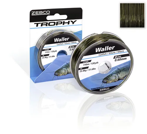 Produktbild Zebco Angelschnur 0,60mm Trophy Wels 110m 23,4kgMonofileschnur