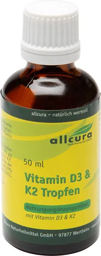 Produktbild Vitamin D3+k2 1000IE/20µg, 50 ml Tropfen