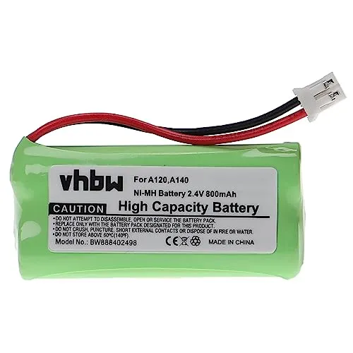 vhbw Akku kompatibel mit Siemens Gigaset A26, A245, A245 weiß, A245 Duo, A260, A260 Duo schnurlos Festnetz Telefon (800mAh, 2,4V, NiMH)