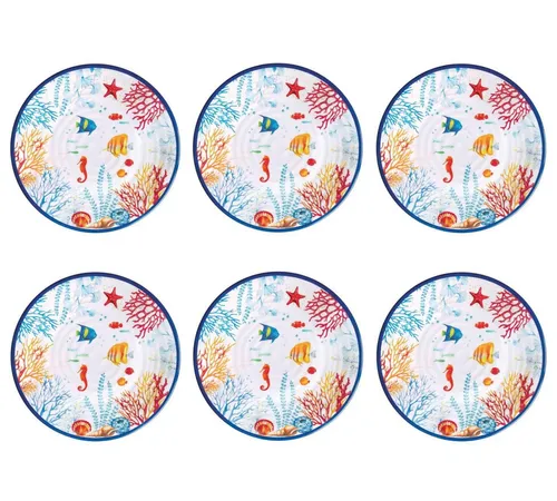 6er Set Speiseteller BORA BORA Unterwasser von Easy-Life