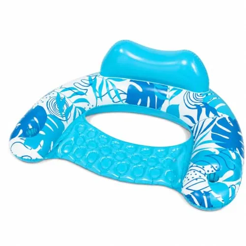 Aufblasbarer Pool-Sessel mit Getränkehalterung, 90 x 125 cm - Genießen Sie entspannte Stunden im Wasser mit unserem aufblasbaren Pool-Sessel. Die breite Sitzform und Kopfstütze bieten hohen Komfort, während die Getränkehalterung für erfrischende Drinks sorgt.