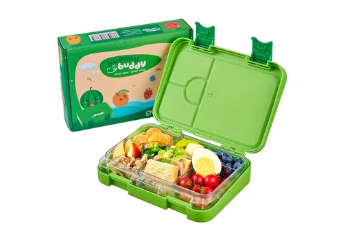 ecosa Lunchbox EO-8171 yummy buddy Kinder Brotdose, Tritan, (Brotdose, 4-tlg), Kinderfreundliche Verriegelung,BPA-Frei,Auslaufsicher,Vesperdose