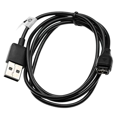 vhbw USB Ladekabel kompatibel mit Garmin Vivosport, Tactix Delta, Swim 2 Smartwatch, Fitnesstracker - Ladestation Schwarz, 100 cm