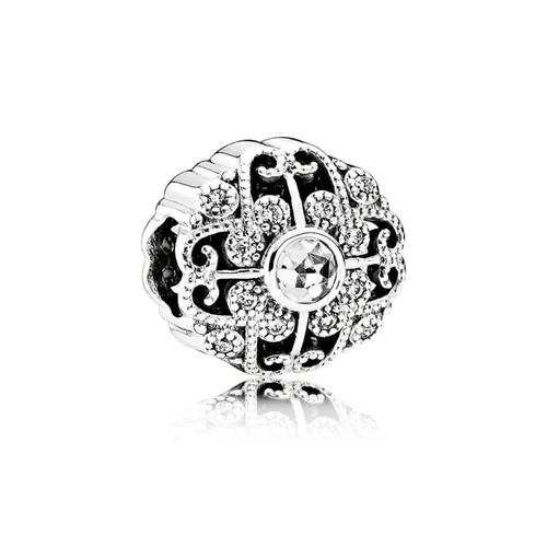 Pandora Charm Zauberhafte Blüte Zirkonia Sterling-Silber 791961CZ - Elegantes Charm aus Sterlingsilber mit funkelndem Zirkonia, ideal zur individuellen Gestaltung Ihrer Schmuckkollektion. Perfekt für Damen, die besonderen Wert auf Stil legen.