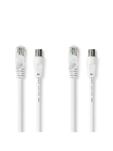 Nedis CSGL4500WT15 Koaxialkabel 1,5 m - Hochwertiges Nedis Koaxialkabel mit 1,5 m Länge, ideal für die Verbindung von Geräten. Robuste Bauweise sorgt für eine stabile Signalübertragung.