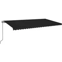 vidaXL Automatische Markise mit LED & Windsensor 600x350 cm - Genieße schattige Stunden im Freien mit dieser praktischen Markise! Robuster Alurahmen, UV-beständiger Stoff und einfache Bedienung per Fernbedienung – ideal für jeden Außenbereich.